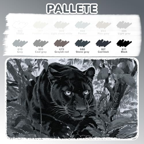 12 Grey Dual Tip Acrylic Paint Markers (12 Count)