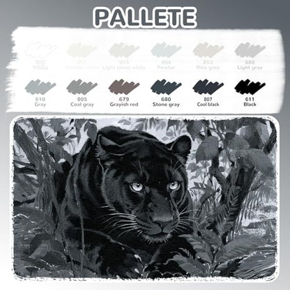 12 Grey Dual Tip Acrylic Paint Markers (12 Count)