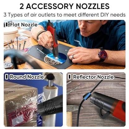 350W Heat Gun with 2 Nozzles