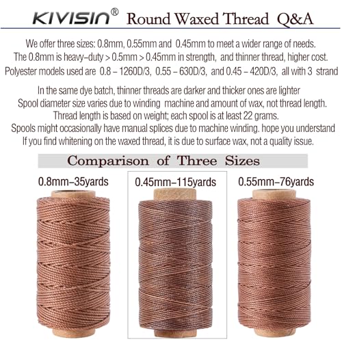 Round Waxed Thread 0.45mm 12 Neutral Colors (12 Colors)