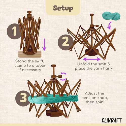 Wooden Reverse Umbrella Yarn Swift