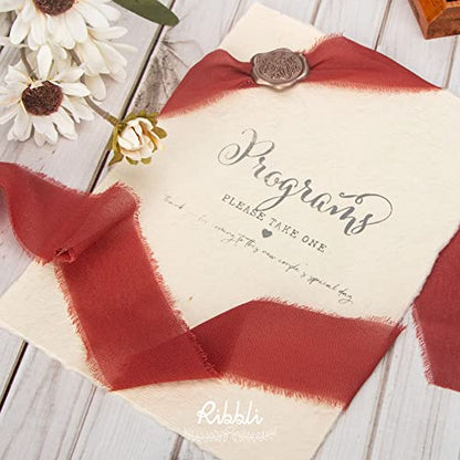 Rust Red Chiffon Ribbon 1 (60 Foot)