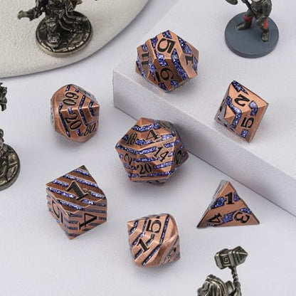 Inlay Metal DND Dice Set