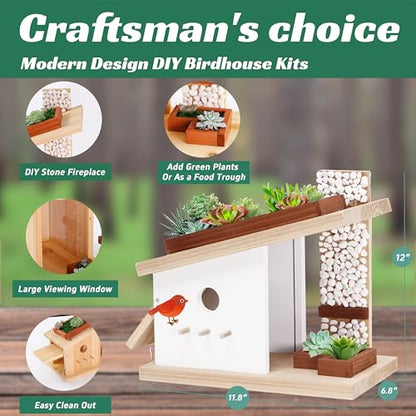 Modern Birdhouse Woodworking Kit (4 Gram)