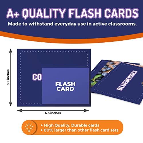 50 Food Double Sided Educational Learning Picture Flash Cards