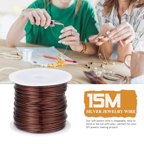 49FT 18 Gauge Jewelry Wire for Jewelry Making Copper Metal Wire for Crafts (49 Foot)