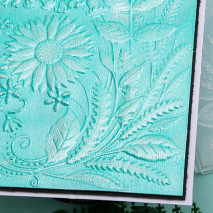 3D Embossing Folders Sunflowers Leaves Textured for Card Making