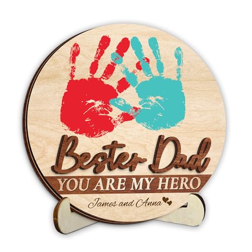 Personalized Hands Down Best Dad Ever Handprint Kit with Acrylic Paints