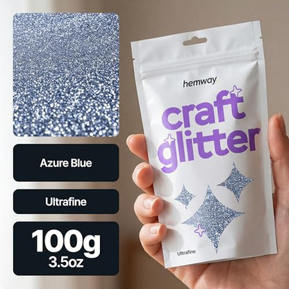 Craft Glitter Azure Blue 100g Ultrafine Glitter (3.5 Ounce)