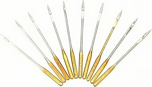 10 Pcs Sewing Machine Needles,Big Eye Universal Sewing Machine Home Sewing Macine Size 16 Sewing Notions and Supplies, Universal Sewing Machine Needles (Golden)