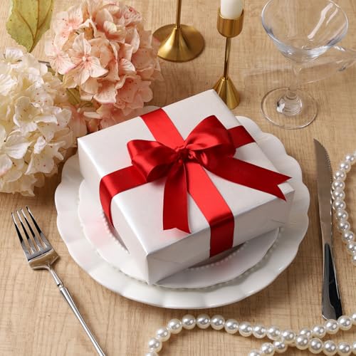 Bright Red Satin Ribbon 1 Inch 25 Yards