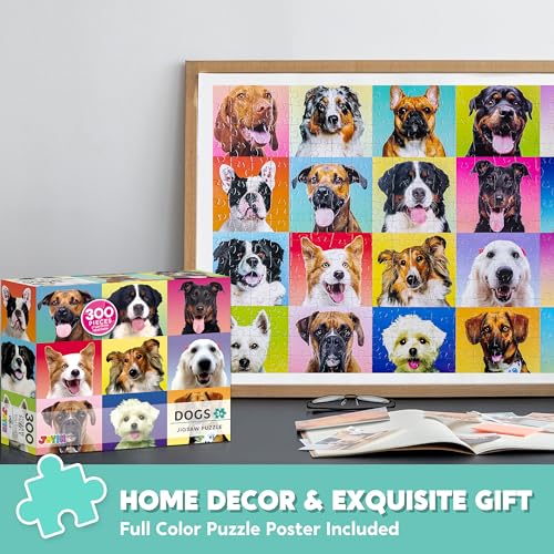 300 pcs Multicolor Dog Puzzles (300 Count)