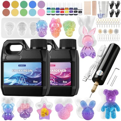 Epoxy Resin Kit 16OZ with 3D Molds