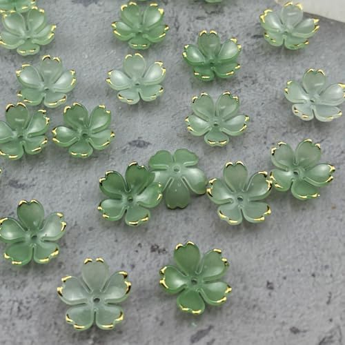 100pcs Acrylic Flower Beads (100 Count)