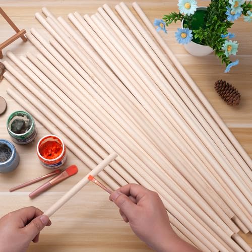 Wood Dowels Wooden Dowel Rods for Crafts (25 Count)