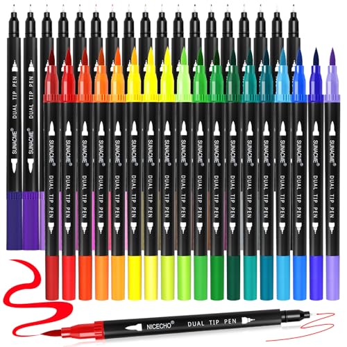 36 Colors Dual Brush Marker Pens (36 Count)