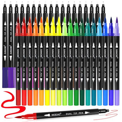36 Colors Dual Brush Marker Pens (36 Count)