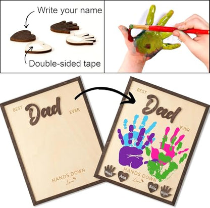 Wooden Handprint Keepsake Plaque for Families