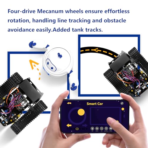 Smart Robot Tank Car Kit with ESP32 for Arduino Robotics for Kids Ages 8