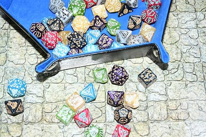 Double Colors Polyhedral Dice Sets with Pouches for D&D DND RPG MTG Dungeon and Dragons Table Board Roll Playing Games D4 D6 D8 D10 D% D12 D20 (49 Count)