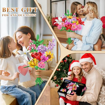 Flower Bouquet Building Set for Adults