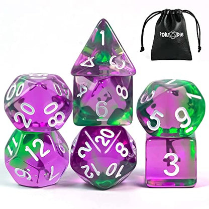 DND Dice Set D&D Polyhedral Dice with Dice Bag (7 Count)