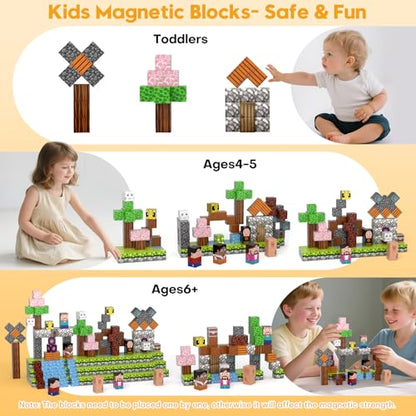 100pcs Magnetic Building Blocks (100 Count)