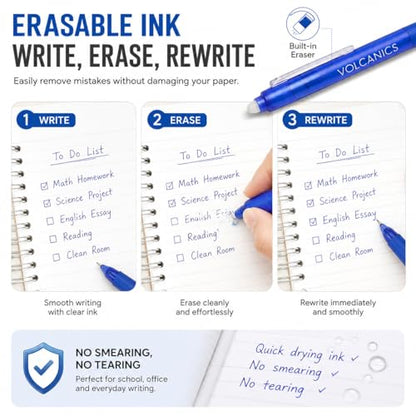 Retractable Erasable Gel Pens (24 Count)