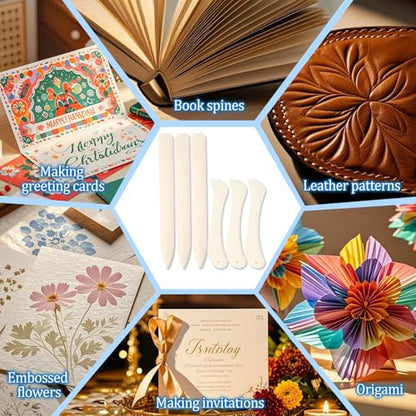 9 Pcs Bone Folder Tool Scoring Tool Bone Tool Paper Folding Tools