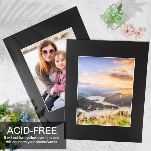 15 Pack 11x14 Black Picture Mats for 8x10 Photos (15 Count)