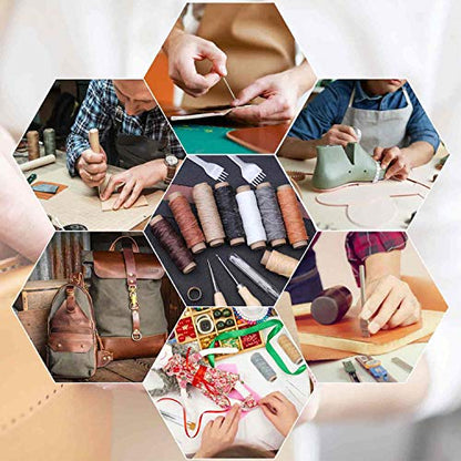 35 Pcs Leather Pouch Kit with Hole Punch (35 Count)