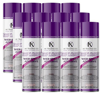 AK Trading Professional Quality General Multipurpose Spray Adhesive (12 Count)