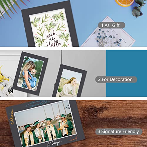10 Pack Pre Cut 11 x 14 Black Picture Mats for 8x10 Photos