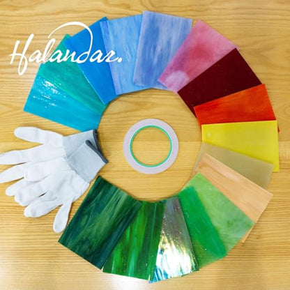 16 Sheets 4x6 in Iridescent Stained Glass Sheets (2.66 Sq Ft)