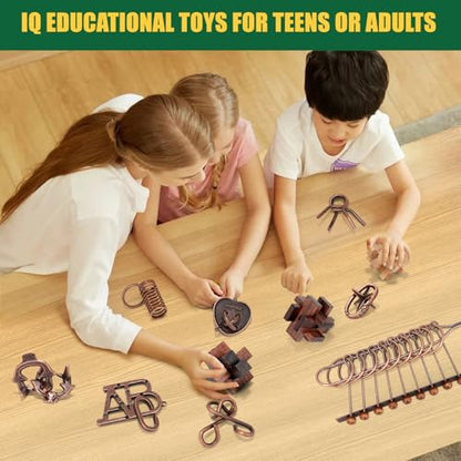 Brain Teaser Puzzles for Adults Teens Kids (24 Count)
