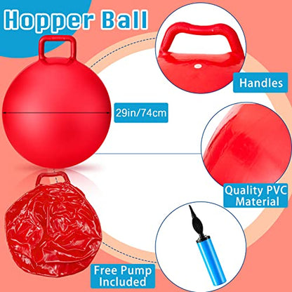 3 Pcs 29 Inch Bouncing Ball with Handle (3 Count)