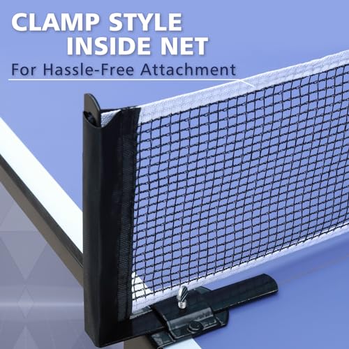 4.5FT/8FT/9FT Mid-Size Table Tennis Table (Blue, 9FT)