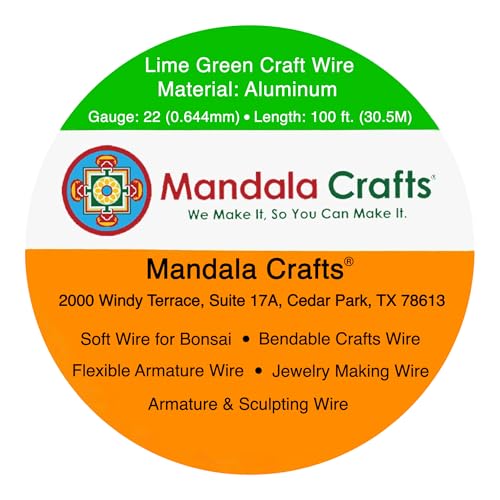 22 Gauge Lime Green Anodized Aluminum Craft Wire