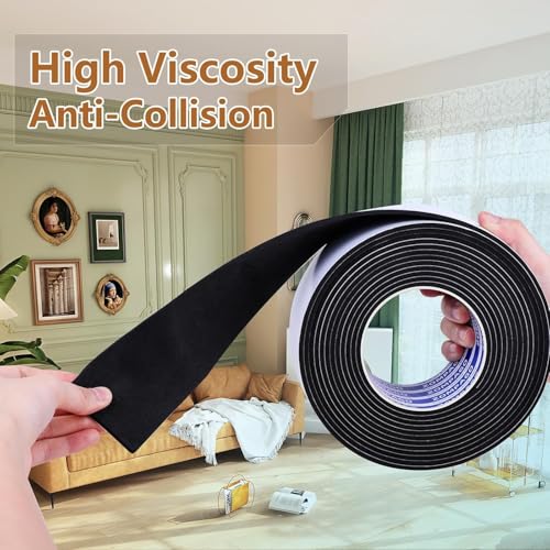 Single Sided Foam Weather Stripping Tape Black (32.8 Foot)