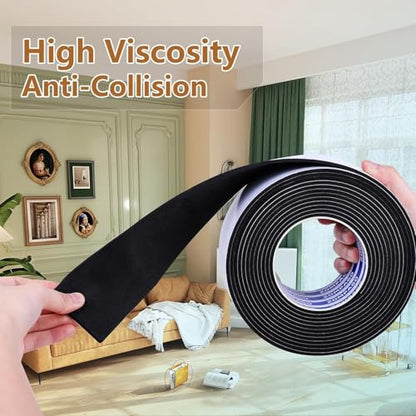 Single Sided Foam Weather Stripping Tape Black (32.8 Foot)