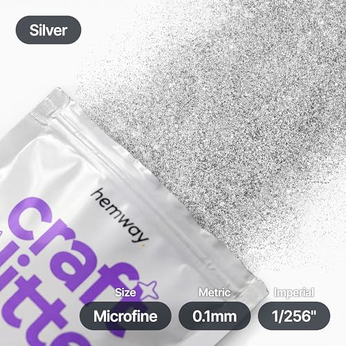 Craft Glitter Silver 100g Microfine Glitter (100 Gram)