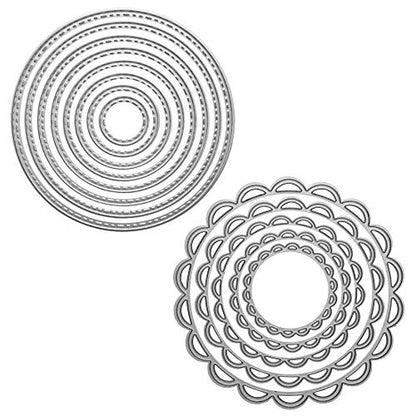 2 Packs Cutting Dies Stencil Metal Template Moulds (2 Count)
