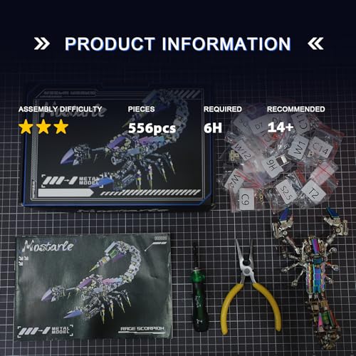 Mostarle Cyberpunk Rage Scorpion 3D Metal Puzzle