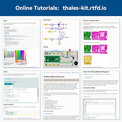 Starter Kit for Raspberry Pi Pico with 40 Projects Online Tutorials