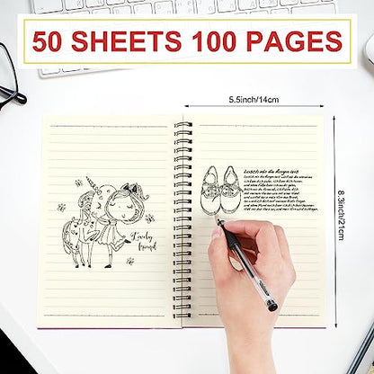 Spiral Notebook College Ruled Journals Notebooks Lined 8.3 x 5.5 Inch Note Books Bulk A5 Writing Notebooks Thick Paper Notebook for Office Business School Supplies