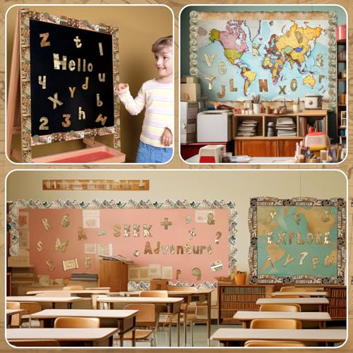 221 Pcs Travel Around The World Bulletin Board Letters (221 Count)