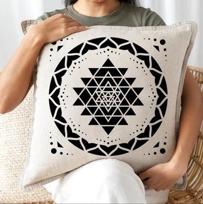 Sacred Geometry Stencil 8inch Metatron's Cube