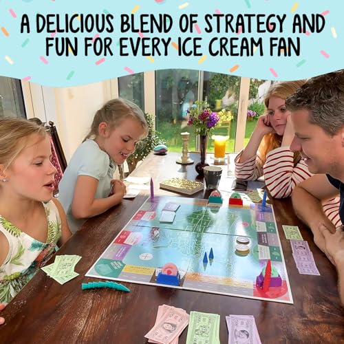 Ice Cream Empire Board Game for Kids and Adults (4 Count)