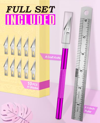 Craft Hobby Knife Set with 10 Extra #11 Blades (11 Count)