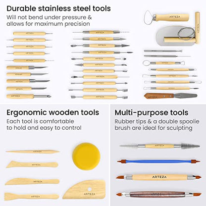 Pottery & Sculpting Tools (42 Count)